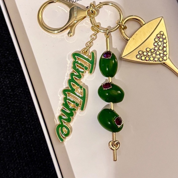 BaubleBar Teeny Tiny ’Tini Martini Bag Charm & Keychain - Picture 9 of 9
